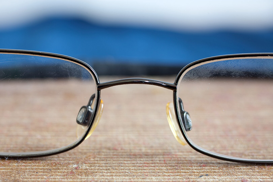 Lentes en primer plano