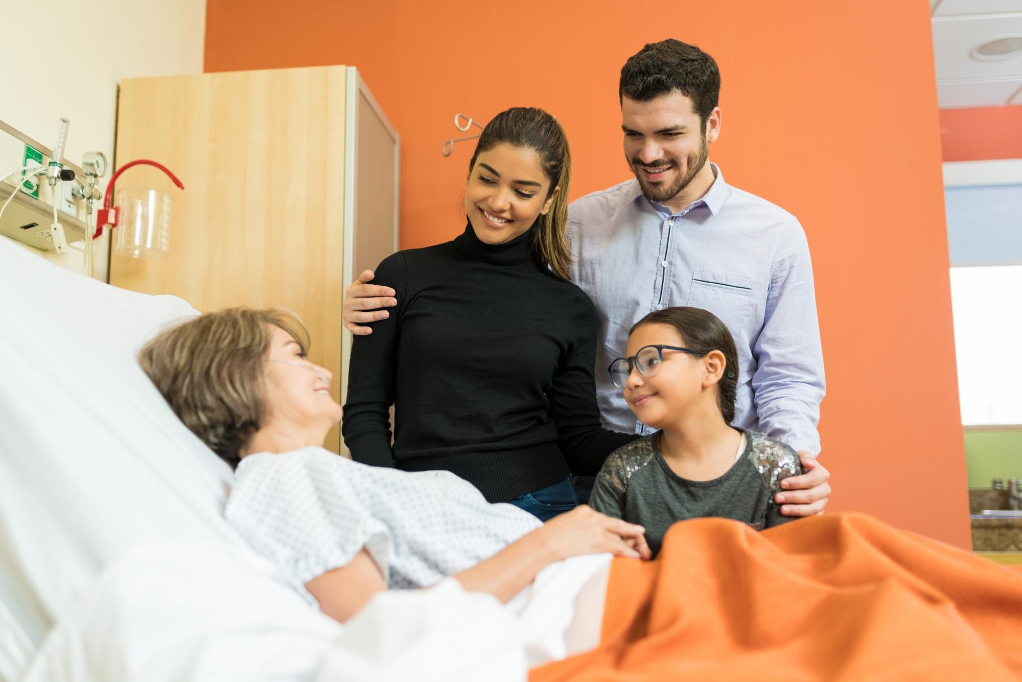 Paciente acompañada de su familia