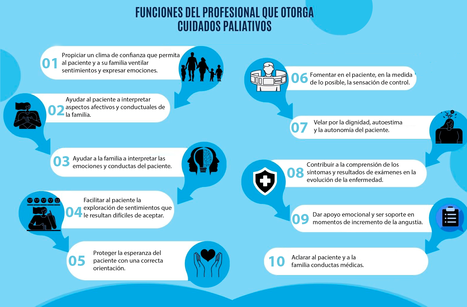Funciones del profesional que otorga cuidados paliativos en enfermería