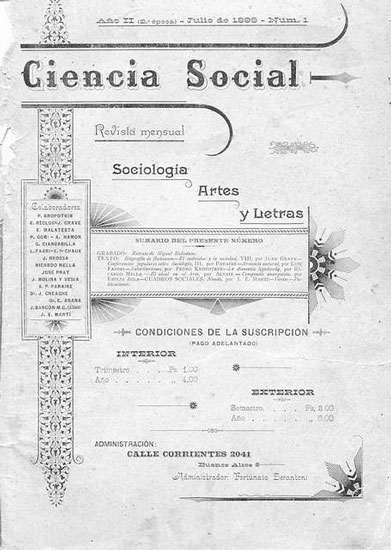 portada de revista de ciencias sociales