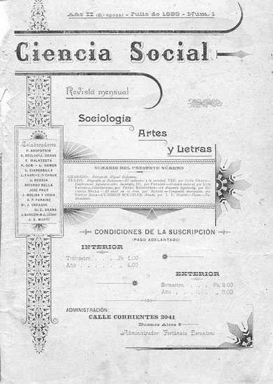 portada de revista de ciencias sociales