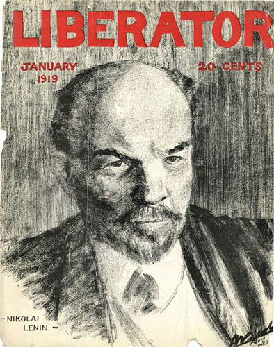 Portada revista Liberator con imagen de Lenin