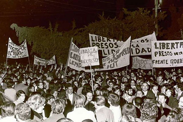 Imagen de una manifestación por la libertad de presos políticos