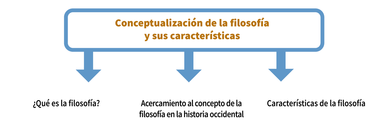 Gráfico sobre la conceptualización de la filosofía y sus características