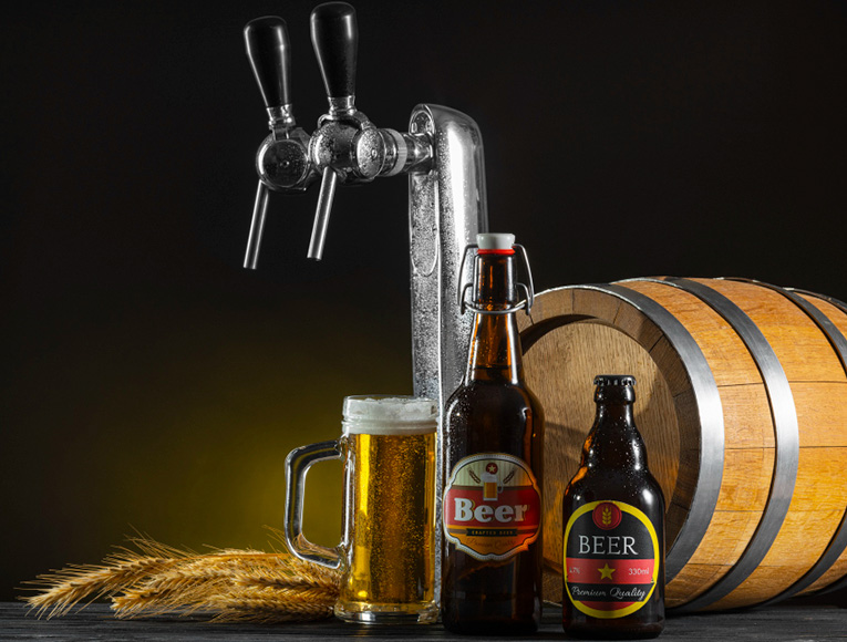 Botella de cerveza vacía