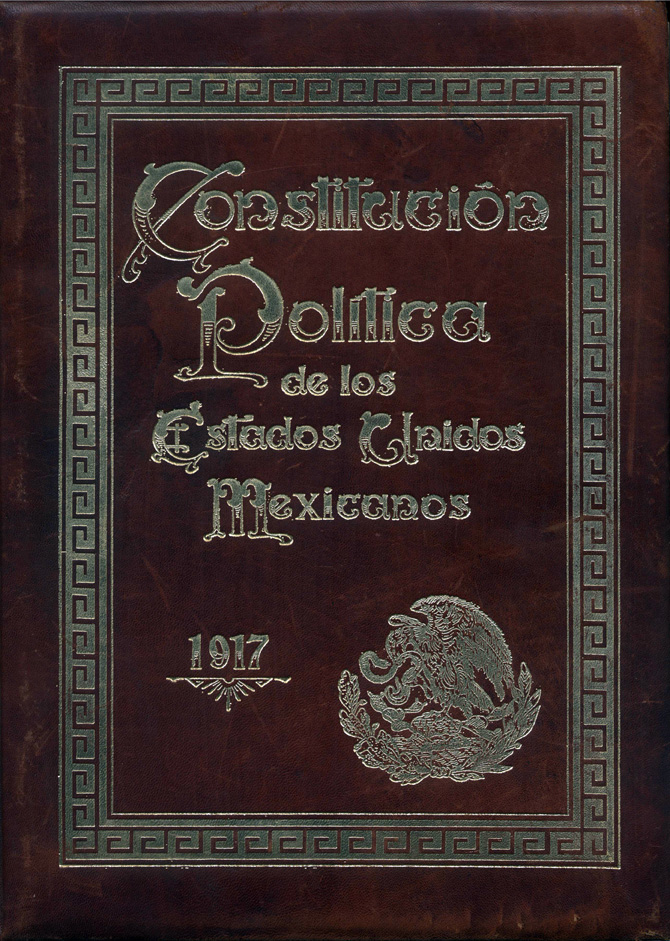Portada de la Constitución Mexicana de 1917.